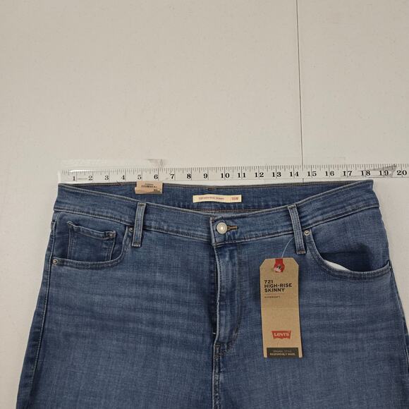 NWT Levis 721 high rise skinny jeans blue denim 16w womens 5838d - Picture 6 of 13